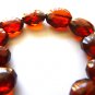Unique Baltic Amber Faceted Cognac Necklace 18"