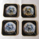 New York Worlds Fair Vintage 1960's Set of 4 Coasters Ashtrays Fabcraft Made in the U.S.A. New York Worlds Fair Vintage 1960's Set of 4 Coasters Ashtrays Fabcraft Made in the U.S.A.