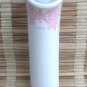 Fancy Pink & White Ceramic Vase Vintage 1980s FTD