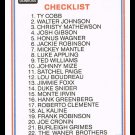 1983 Donruss #44 Hall of Fame Heroes Checklist Baseball Trading Card 1983 Donruss #44 Hall of Fame Heroes Checklist Baseball Trading Card