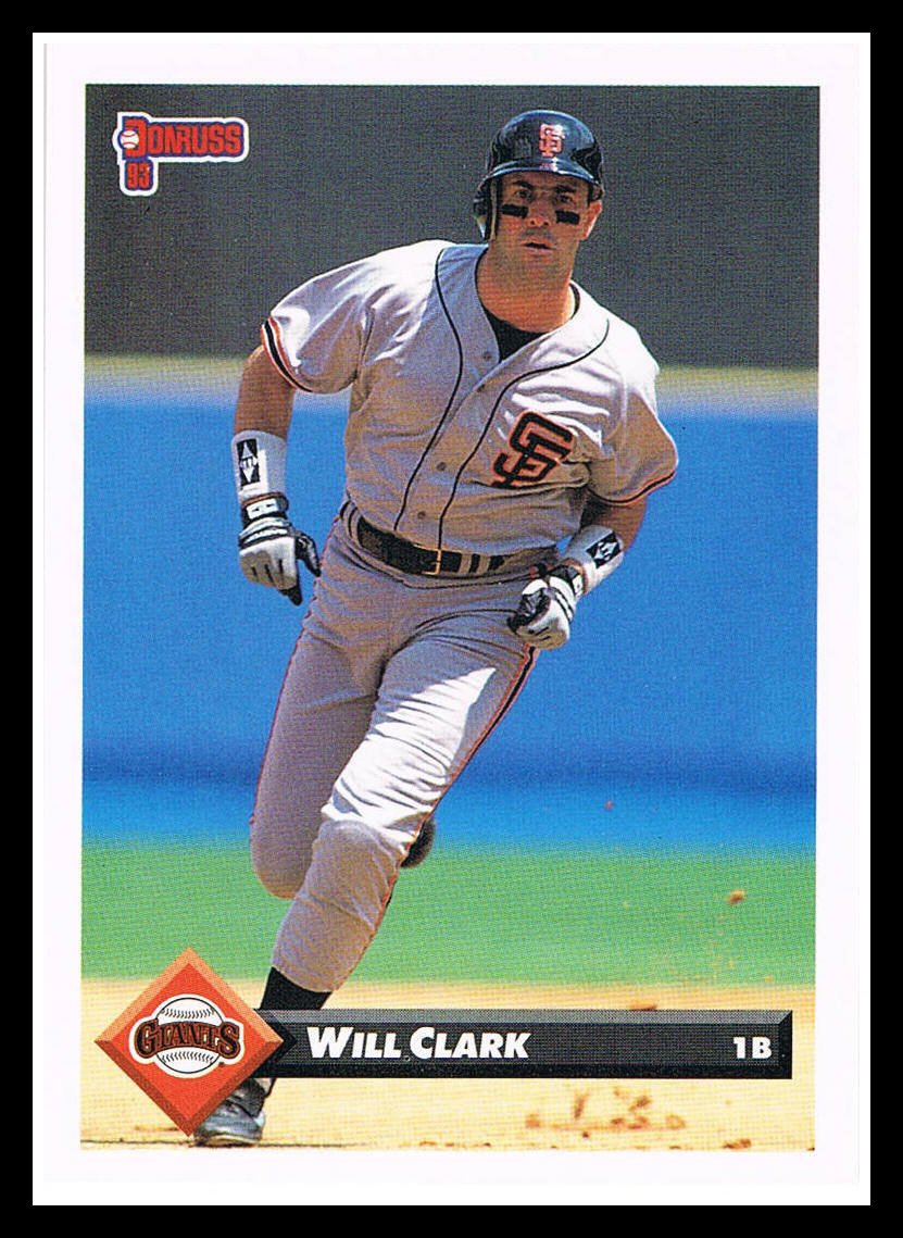 1993 Will Clark 446 Series 2 Donruss Baseball Trading Card