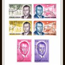6 Mixed Burundi Prime Minister Prince Louis Rwagasore Postage Stamps Vintage 1963
