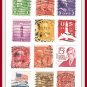 12 Mixed United States USA Postage Stamps Vintage