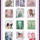 12 Mixed USA United States Postage Stamps Vintage
