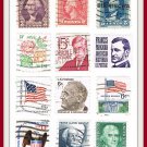 12 Mixed United States Postage Stamps Vintage U.S.A.