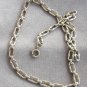 Silver Fancy Link Chain Necklace Vintage Jewelry 1960s