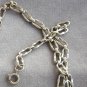 Silver Fancy Link Chain Necklace Vintage Jewelry 1960s