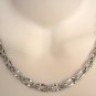 Silver Fancy Link Chain Necklace Vintage Jewelry 1960s