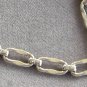 Silver Fancy Link Chain Necklace Vintage Jewelry 1960s