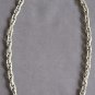 Large Silver Textured Link Rope Chain Necklace Vintage Bling 1970s