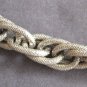 Large Silver Textured Link Rope Chain Necklace Vintage Bling 1970s
