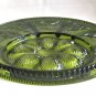 Indiana Glass Relish Deviled Egg Tray Cheese Crackers Quality Pebble Leaf Vintage