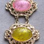 Chunky Colorful Large Retro Cabochon Bracelet Vintage Jewelry 1960s