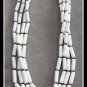 White & Black 4 Strand Chunky Beaded Necklace Vintage Jewelry 1960s