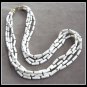 White & Black 4 Strand Chunky Beaded Necklace Vintage Jewelry 1960s
