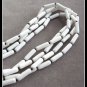 White & Black 4 Strand Chunky Beaded Necklace Vintage Jewelry 1960s