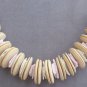 Large Genuine Coco Beaded Shell Necklace Vintage Chunky Style 1980s Jewelry