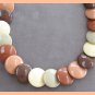 Chunky Style Large Saucer Beaded Necklace Earthtones Retro Vintage 1960s Jewelry