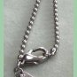 Silver Flower Clear Ball Pendant Necklace By Soho Design Vintage 1980s Jewelry