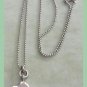 Silver Flower Clear Ball Pendant Necklace By Soho Design Vintage 1980s Jewelry