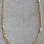 Long Double Strand Gold Beaded 55" Necklace Retro Chunky Style Vintage Jewelry 1960s