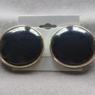 Large Blue Cabochon Clip On Earrings Retro Vintage Jewelry 1970s Large Blue Cabochon Clip On Earrings Retro Vintage Jewelry 1970s