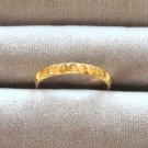 Fancy Gold Band Ring Diamond Cut Size 10 Unisex
