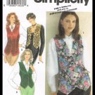 Misses Lined Vests Simplicity Sewing Pattern No. 8621 Sizes 16 To 20