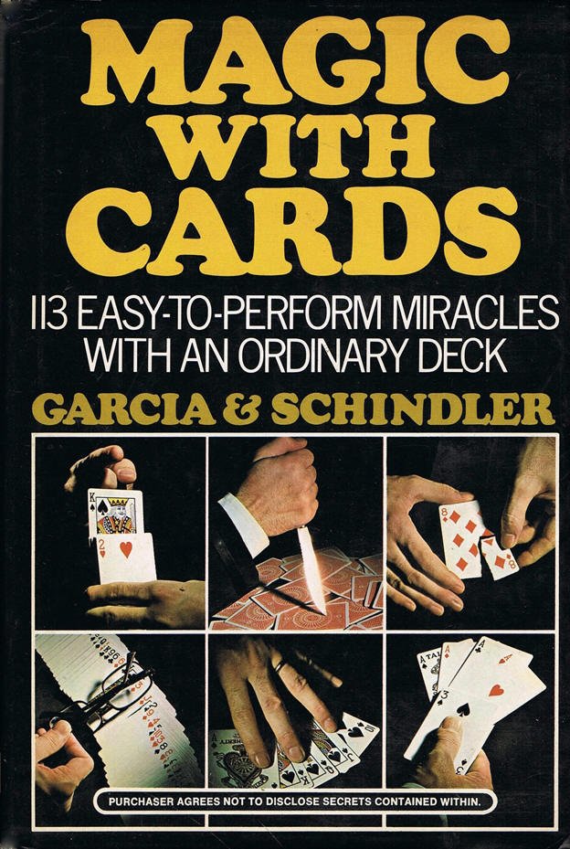Magic with Cards By Frank Garcia George Schindler Hardcover Book Vintage  1975