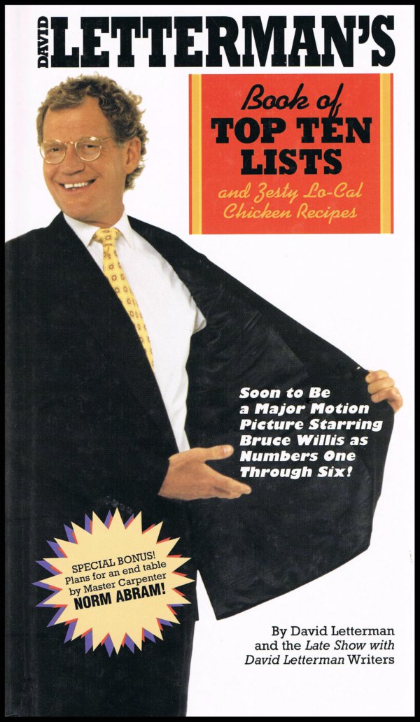 David Letterman's Book of Top Ten Lists And Zesty Lo Cal Chicken ...