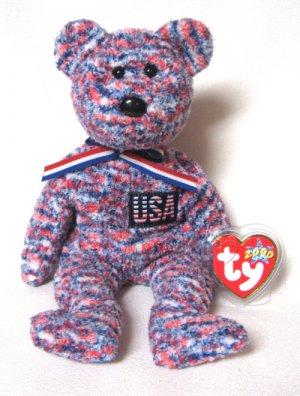 USA The American Teddy Bear Ty Beanie Baby Retired 2001