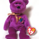 Fushia Color Millennium Bear Ty Beanie Baby Retired 1999