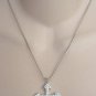 Sparkly Rhinestone Silver Cross Pendant Necklace Designer Roman Religion Religious