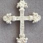 Sparkly Rhinestone Silver Cross Pendant Necklace Designer Roman Religion Religious