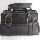 Large Vintage Black Handbag Purse Leatherette Retro 1960's Large Vintage Black Handbag Purse Leatherette Retro 1960's