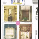 McCall's Sewing Pattern No. 3704 Home Decor Window Valances Roman Shade
