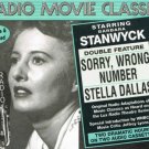 Radio Movie Classics Barbara Stanwyck Sorry Wrong Number Stella Dallas Audio Cassettes