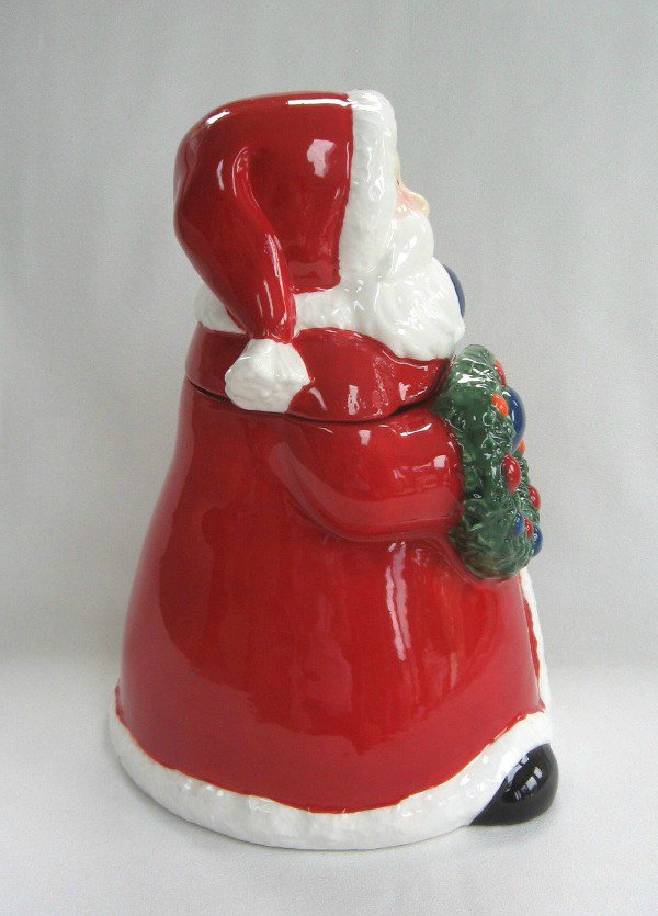 Barattolo Per Biscotti Santa In Ceramica – Pacific Giftware – Dipinto A Mano, 16,5 X 15,2 X 25,4 Cm