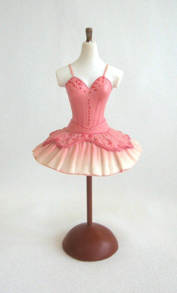 Fancy Pink Dress Mannequin Figurine