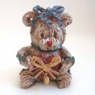 Teddy Bear Figurine With Gold Heart
