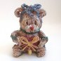 Teddy Bear Figurine With Gold Heart