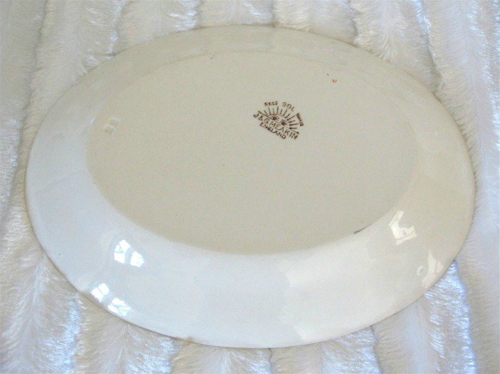 Vintage Serving Platter Dish J & G Meakin England Floral Rose Old Retro