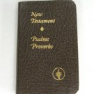 The New Testament Our Lord & Saviour Jesus Christ Psalms Proverbs Bible 1985 Brown Leather Book