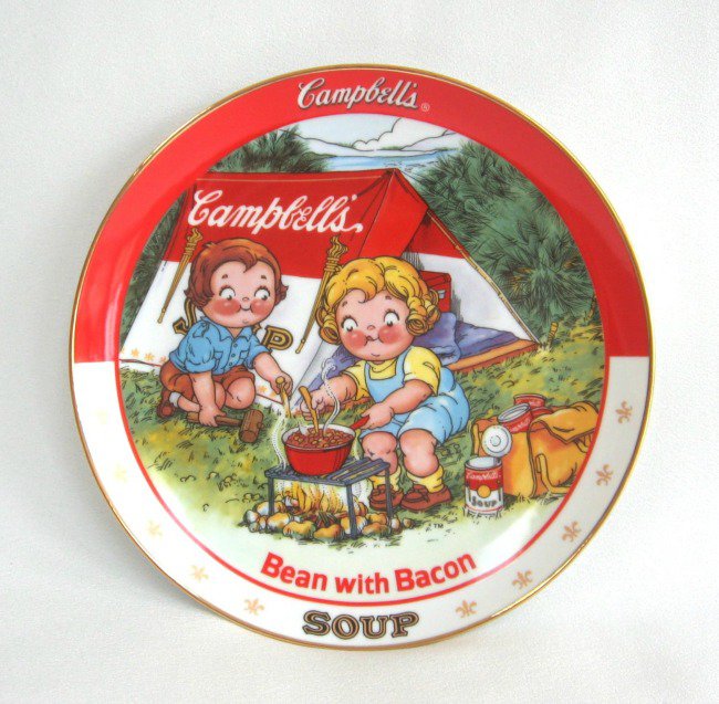 The Edge Danbury >> Campbell's Bean With Bacon Soup Collector's Plate 1994 The Danbury Mint The Edge Danbury >> Campbell's Bean With Bacon Soup Collector's Plate 1994 The Danbury Mint