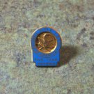 National Rifle Association of America NRA Blue Enamel Vintage Tack Collar Pin Gold 10K Leavens