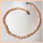 Puka Puca Shell Necklace Pink Peach Color Vintage Jewelry 1970s