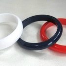 Red White & Blue Bangle Bracelets 1970s Vintage Jewelry