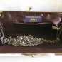 Brown Sparkly Beaded Sequin Purse Designer Exclusively Made For Agly's Vintage