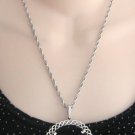 Silver Pendant Necklace Add Your Own Stone Designer Trifari Vintage Jewelry 1980s Silver Pendant Necklace Add Your Own Stone Designer Trifari Vintage Jewelry 1980s