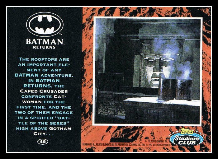 topps batman returns trading cards